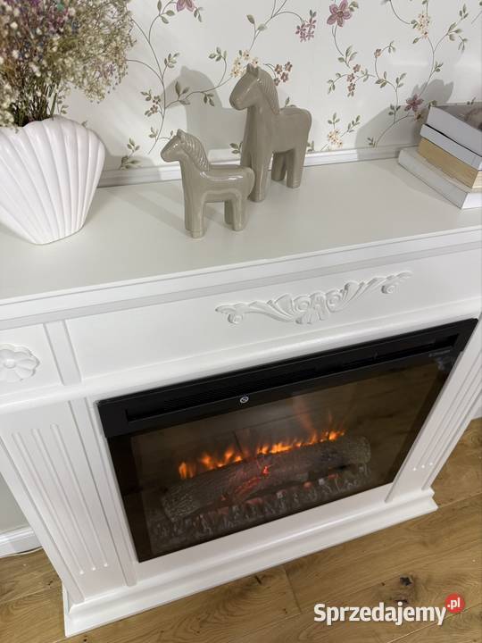 Kominek Vintage Love drewniany rękodzieło wkład mazowieckie Warszawa