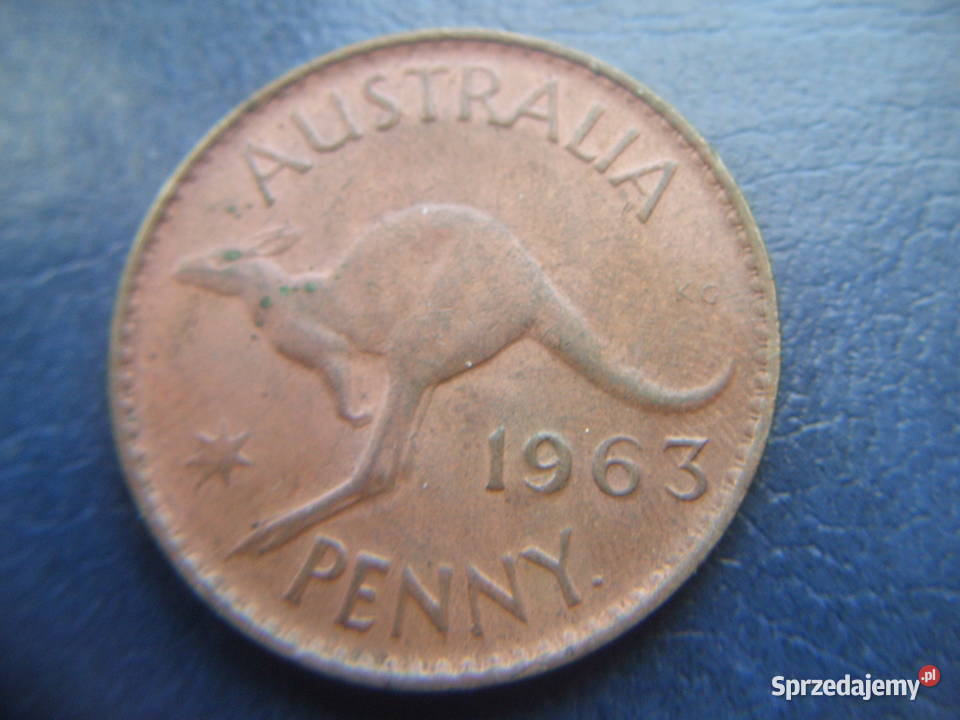Stare monety 1 pens 1963 Australia 2 Numizmatyka Lesko