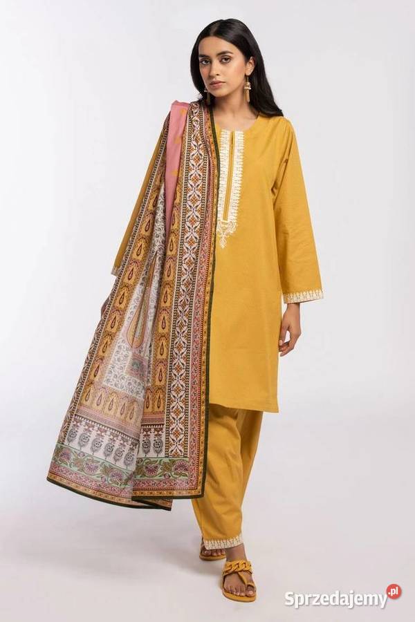 Duża chusta szal dupatta różowa bawełna kolorowy Szczecin