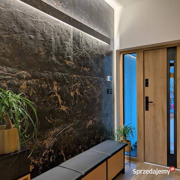 Fornir Kamienny Łupek Black Gold tapeta 2MM Poznań