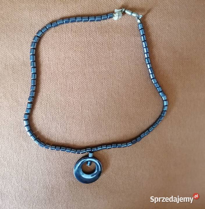 Naszyjnik okalający szyję z hematytów Łódź