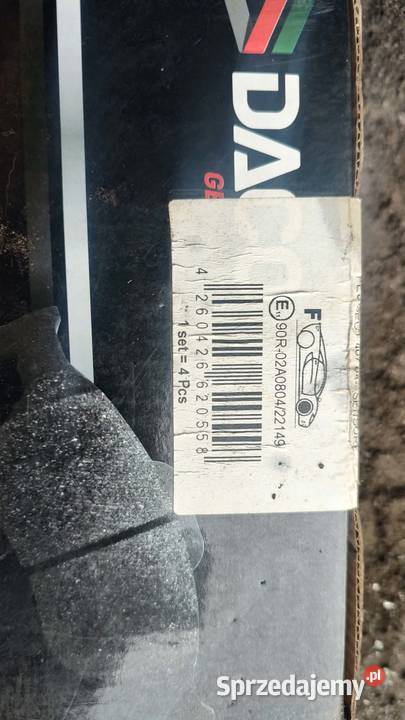 Klocki hamulcowe przód Daco 323743 Peugeot 407 wielkopolskie Książ Wielkopolski sprzedam