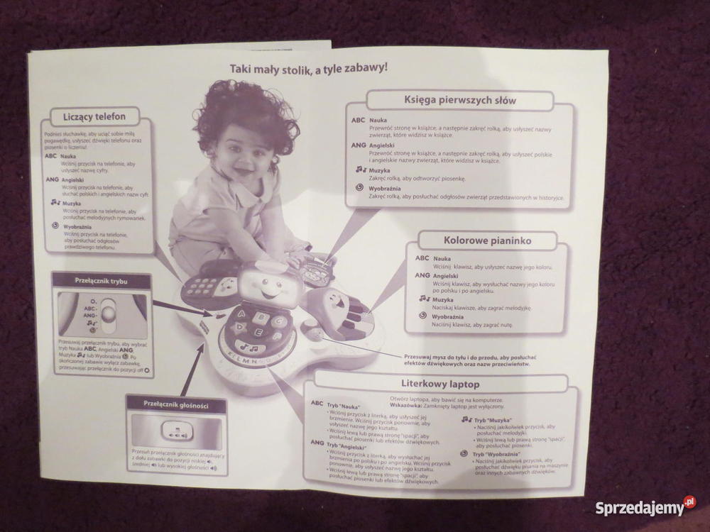 FISHER Interaktywny Stoliczek Dwujęzyczny ANG Fisher Price mazowieckie