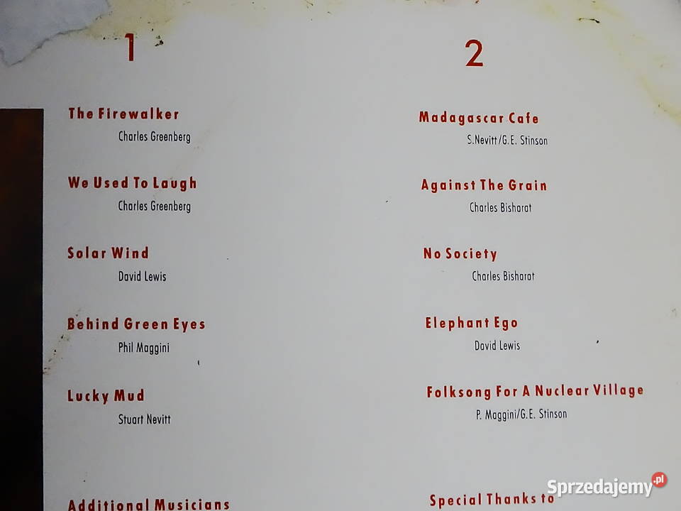 Shadowfax Folksongs For A Nuclear Village Vinyl Biłgoraj