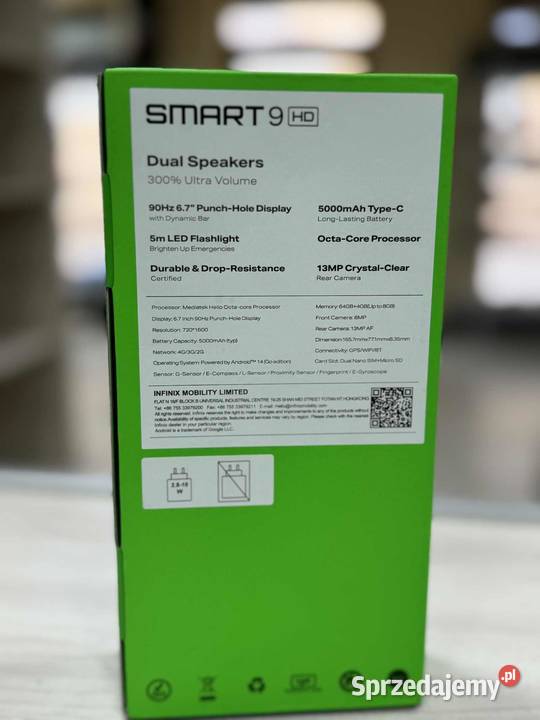 Smartfon Infinix SMART 9 HD Elbląg sprzedam