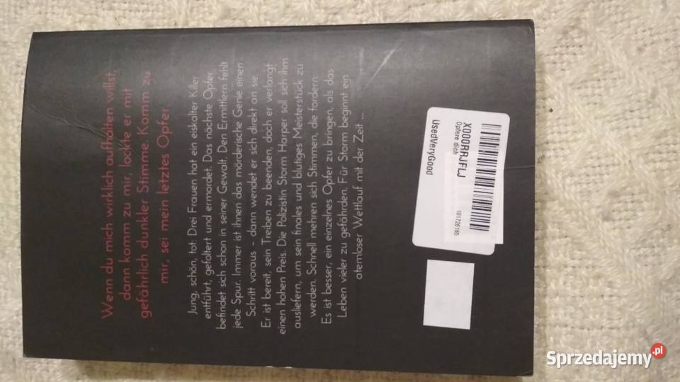 Opfere dich Poświęć się Thriller German Edit Wieliczka sprzedam