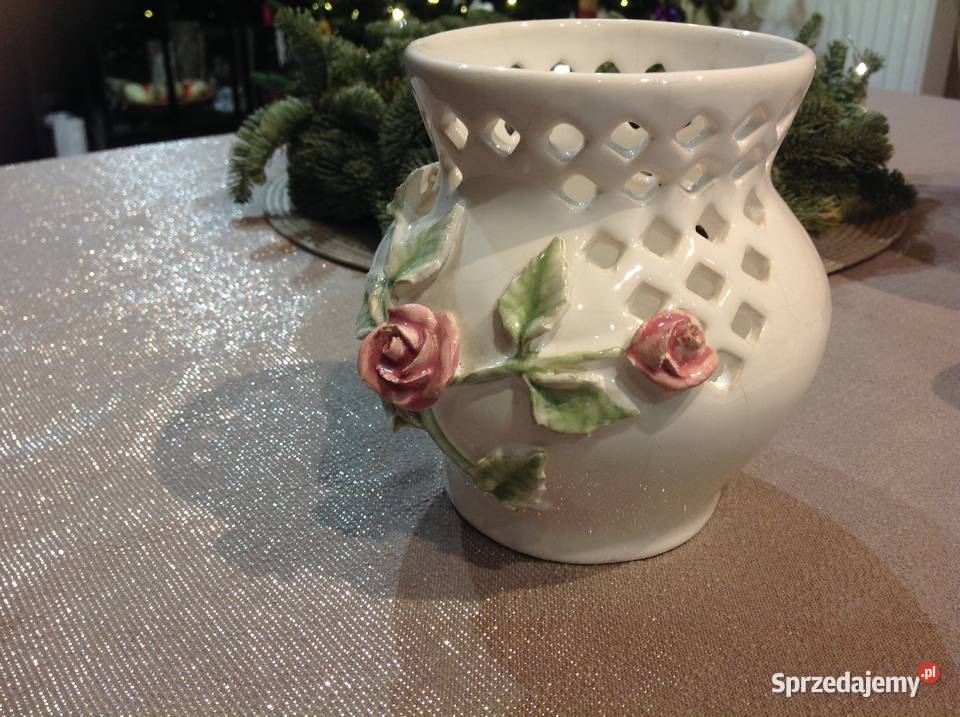 Wazon Ażurowy CERAMIC MANUFAKTURE Sygnowany lubuskie Nowa Sól