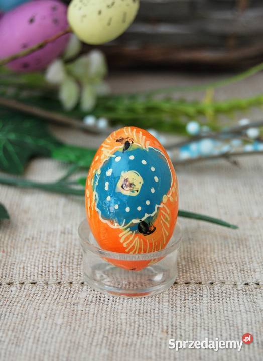 Stara pisanka drewniana malowana Ukraina 43 Lublin sprzedam