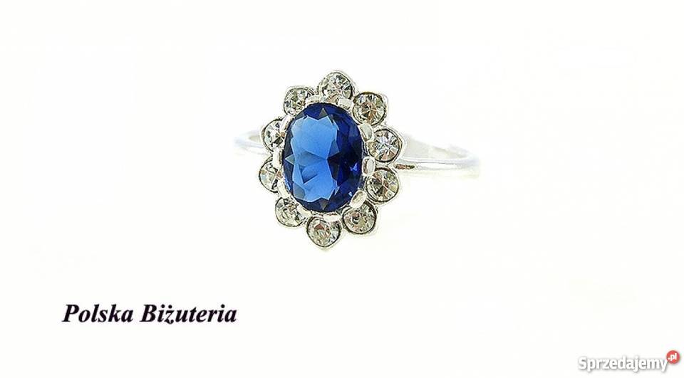 MEGA Srebrny Komplet z Szafirami na Prezent sprzedam