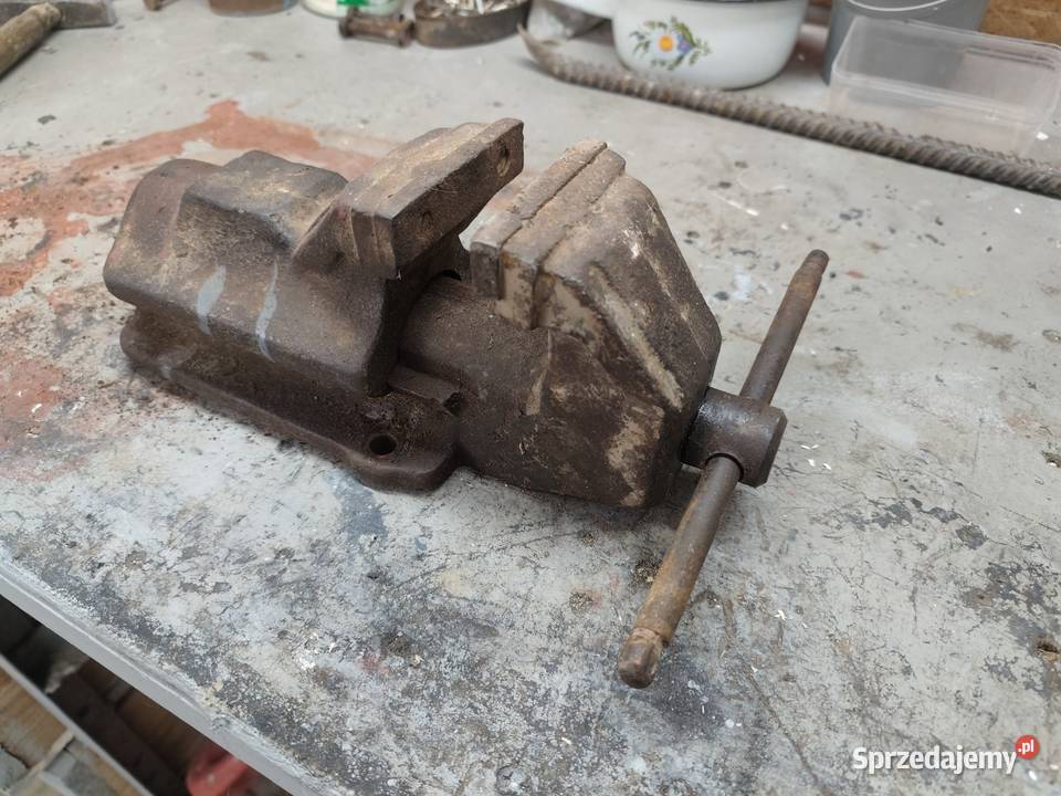 Zabytkowe polskie imadło ZM UU 80 uszkodzone PRL podkarpackie Rzeszów