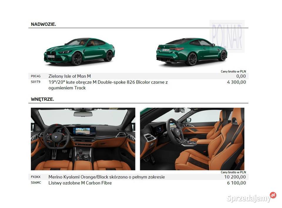 CESJA BMW M4 Competition M xDrive LCI 530 Isle elektrochrom. lusterka boczne