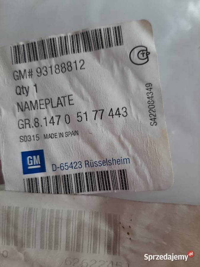 EMBLEMAT NAPISZNACZEK 13 CDTI 93188812 Pozostałe