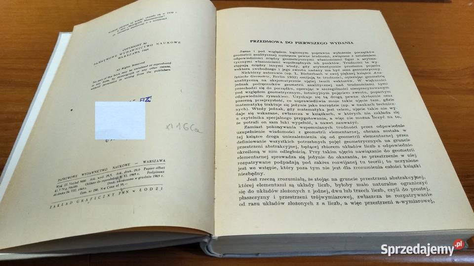 Geometria analityczna wielowymiarowa Karol Podręczniki