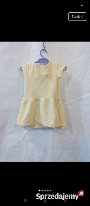 Sukienka frotte strukturalna ZARA BabyGirl 1824 Rozmiar 24 Zwierzyniec