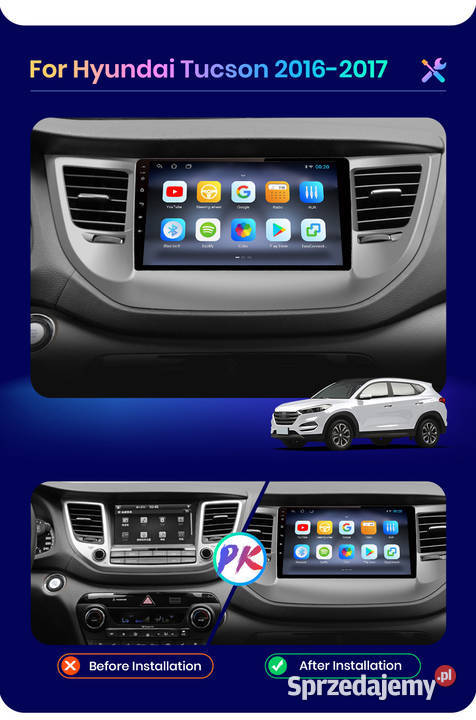 Radio Android 11 Tucson 3 Hyundai IX35 1518r gps Ożarowice