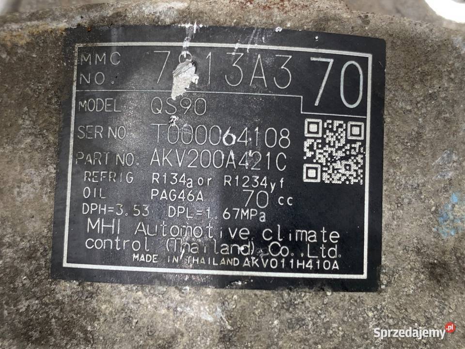 SPRĘŻARKA KLIMATYZACJI MITSUBISHI OUTLANDER III sprzedam