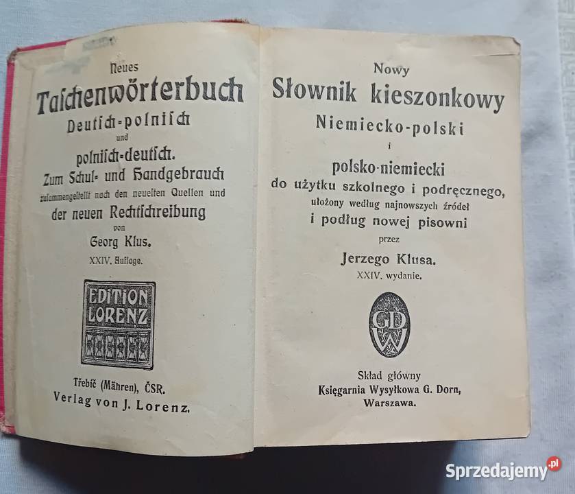 J Klus Słownik niemieckopolski i polskoniemiecki Koźminek
