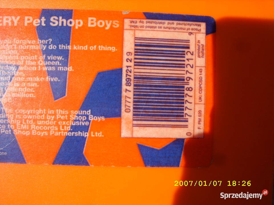 POP CD PET SHOP BOYSVERY CAN YOU Wołów