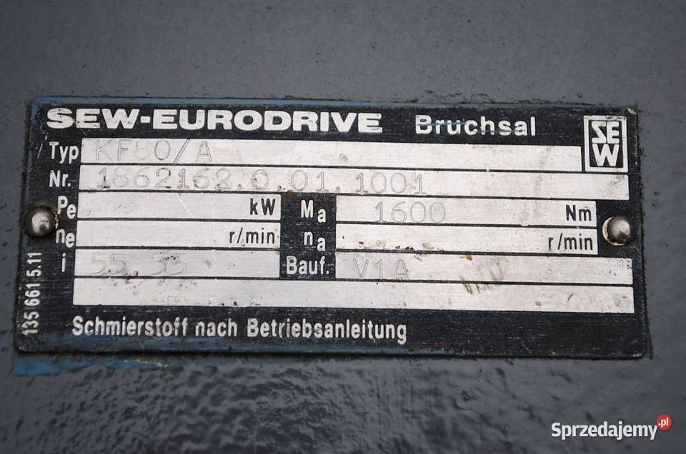 Motoreduktor kątowy 3kw 26obrmin Firmy SEW Kargowa sprzedam