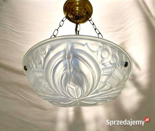 Lampa Art Deco Francja lata 30 H Mouynet vintage Kalisz