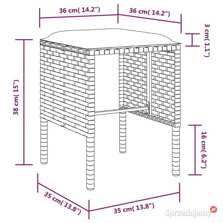 Zestaw mebli ogrodowych narożnik stolik pufy lubuskie Wschowa