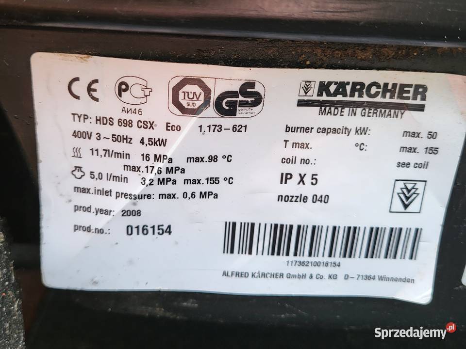 Myjka Ciśnieniowa Karcher HDS 698 CSX ECO Radom