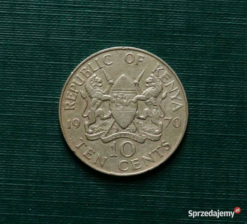 KENIA 10 centów 1970r Antyki, Sztuka, Kolekcje Gliwice