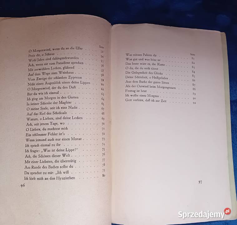 Hafis Von Der Liebe und Des Weines Gottes wielkopolskie Koźminek