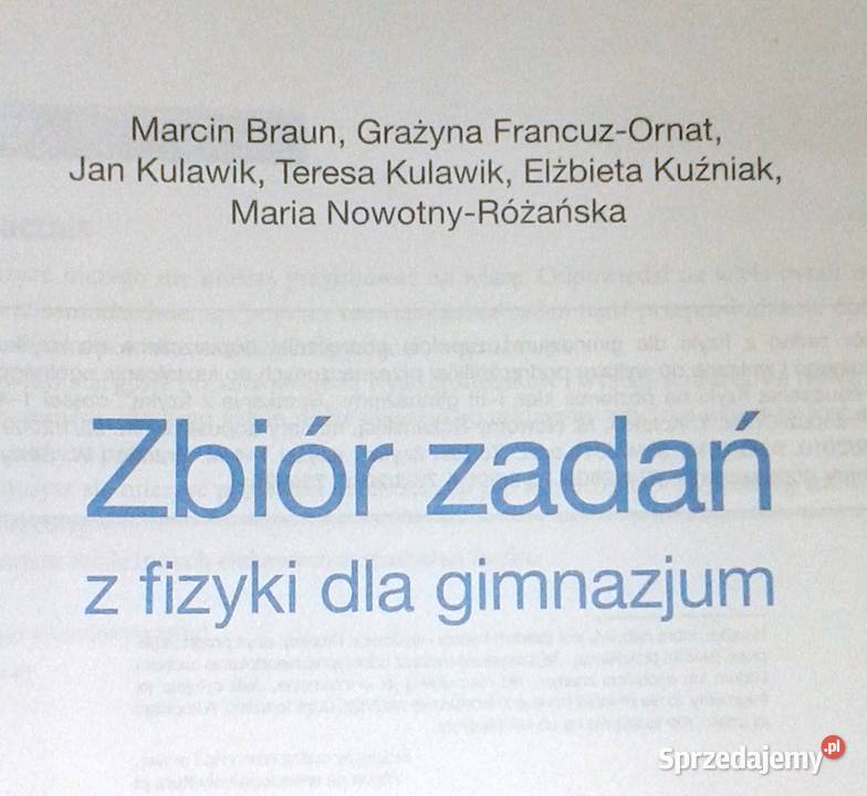 Zbiór zadań z fizyki gimnazjum Marcin Braun Chełm