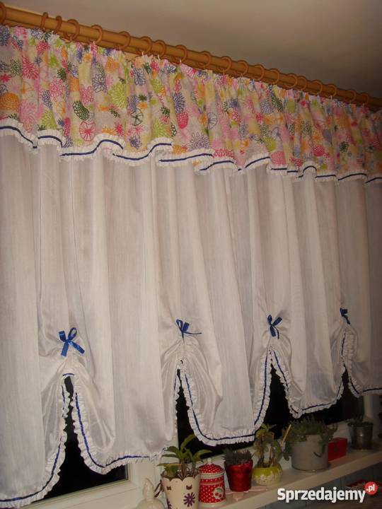 FIRANKA BIAŁA KWIECISTA FALBANA KOKARDKI WROCŁAW dolnośląskie