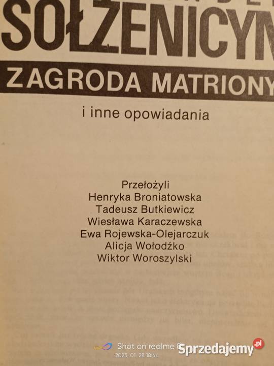 Sołżenicyn książki Zagroda Matriony i inne literatura piękna - proza zagraniczna Warszawa