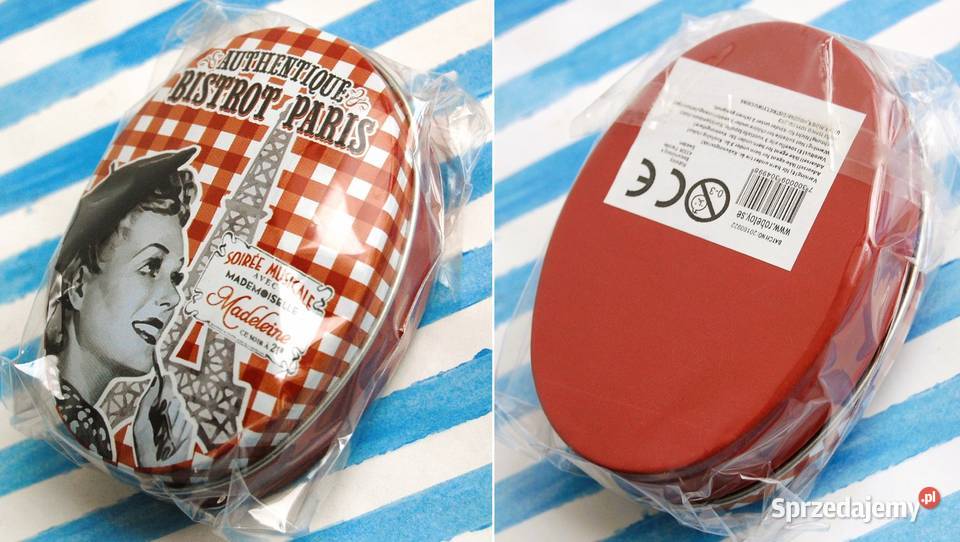 Mała owalna puszka pin up girl housewife retro Lublin