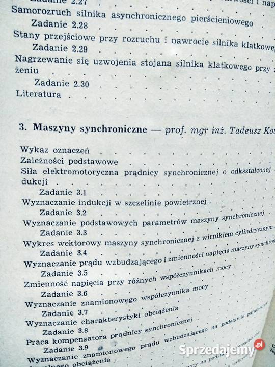 Maszyny elektryczne w zadaniach unikatowe Antykwariat Warszawa