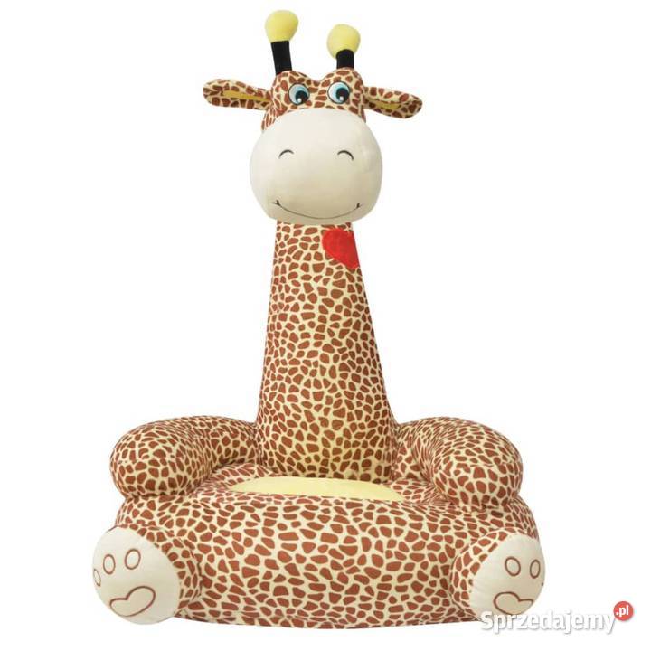 vidaXL Fotel dzieci żyrafa pluszowy Meble sprzedam