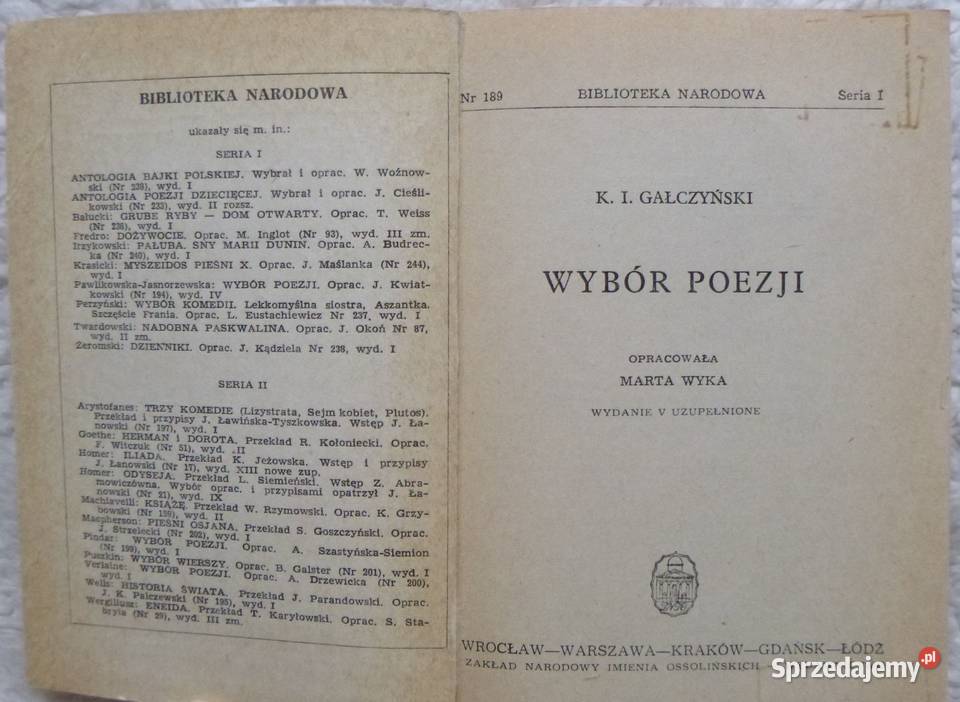 Wybór poezji Konstanty Ildefons Gałczyński Proza i poezja Warszawa