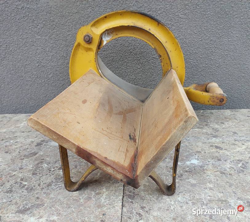 Stara krajalnica gilotyna do chleba ziół Raadvad Tczew