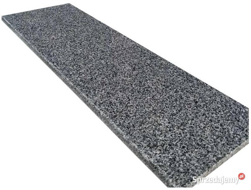 Stopnica granitowa Dark Grey G654 płomieniowana Tczew