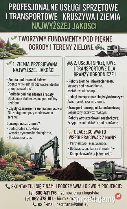 Profesjonalne Usługi Sprzętowe i Transportowe Tarnowskie Góry