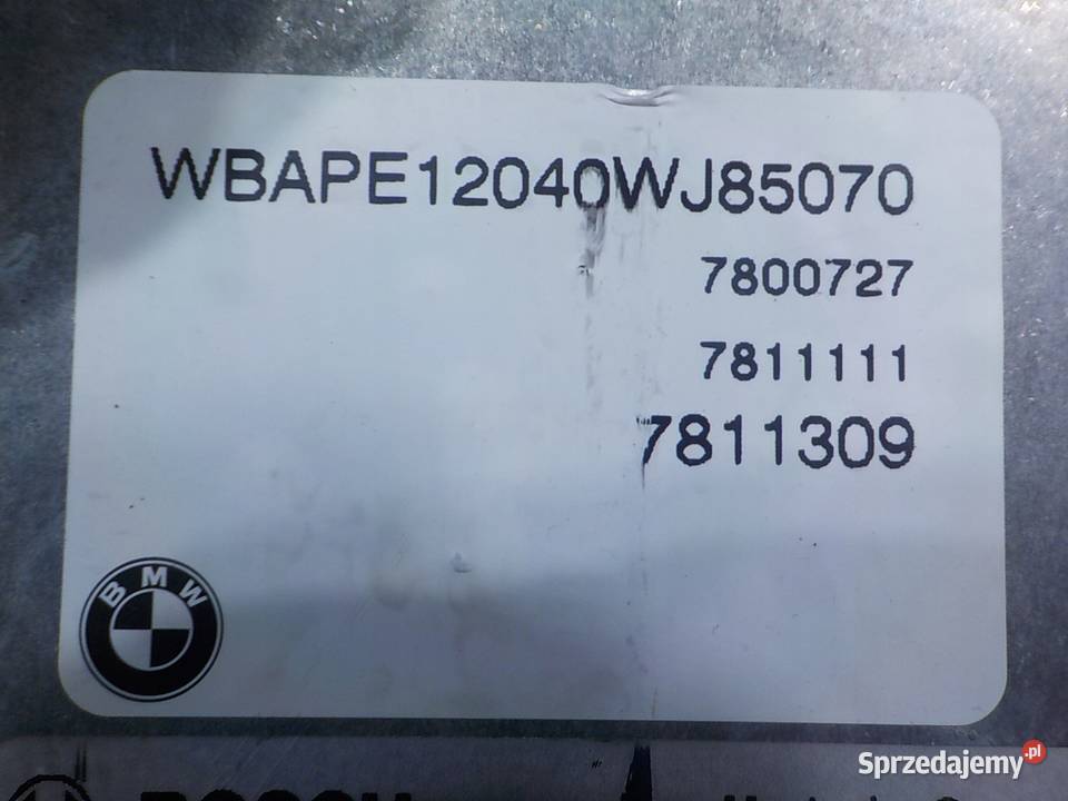 BMW X3 E83 MPAKIET 20D AUT 08r 5D sterownik Czujniki i sterowniki Suków