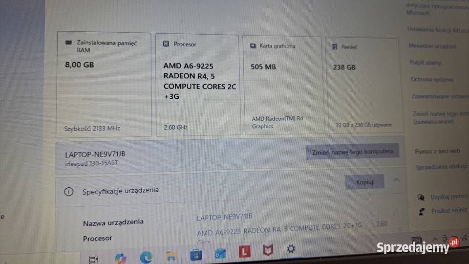 Laptop lenovo IBM/Lenovo warmińsko-mazurskie Ryn