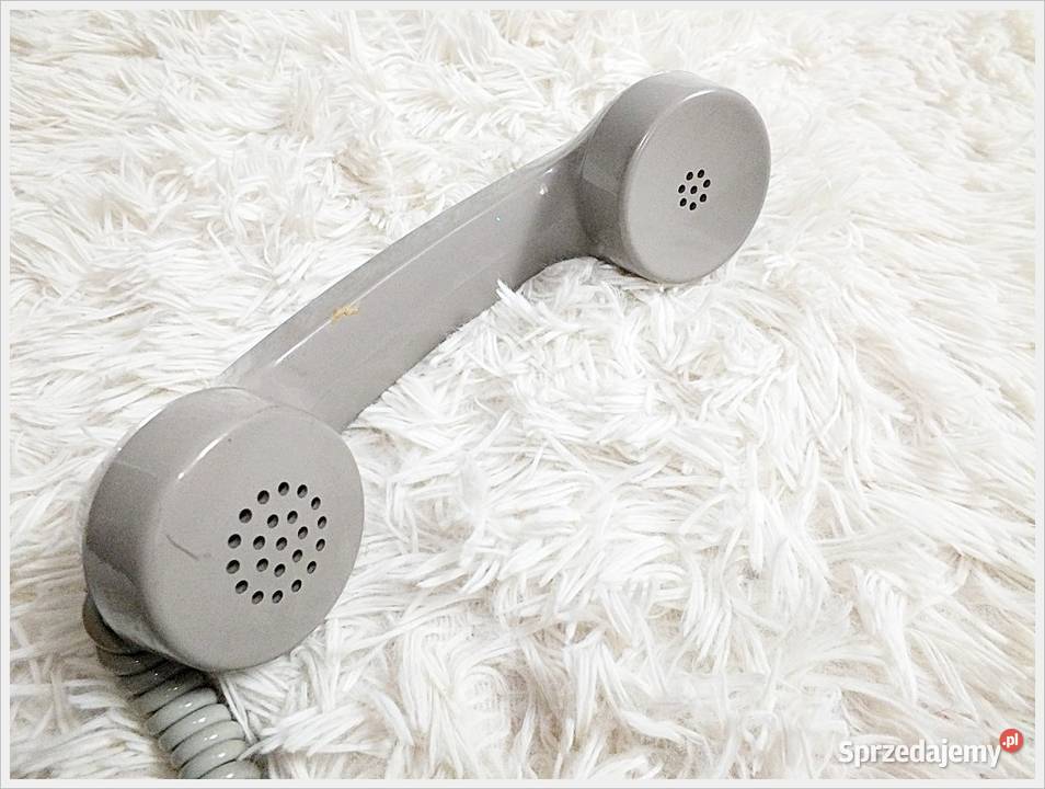 Słuchawka telefoniczna z czasów PRLu kolor szary Żary