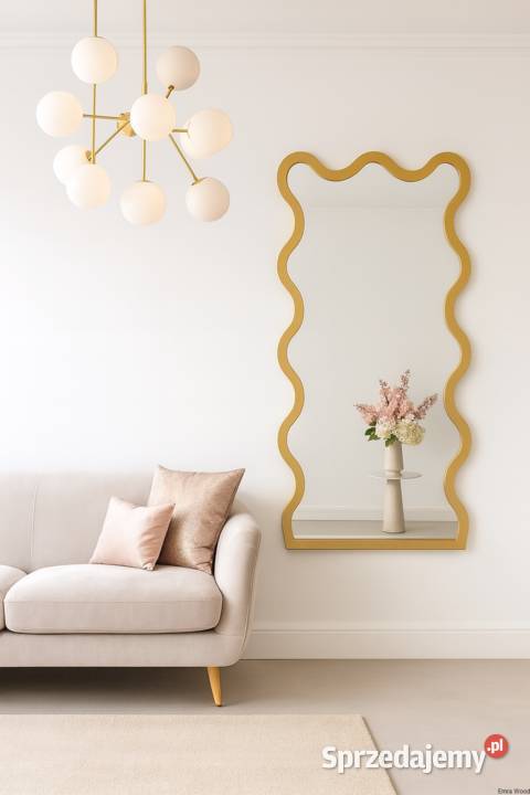 Lustro nieregularne w ramie mdf TWIST Blobs Warszawa sprzedam