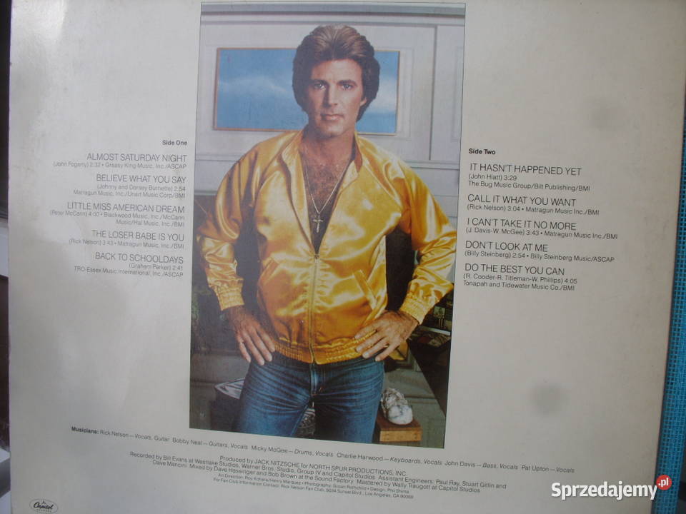 Rock LP RICK NELSON PLAYNG TO WIL 1981 dolnośląskie Wołów