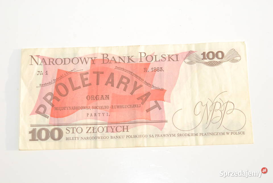 Stary banknot 100 złotych Waryński 1988 antyk Cieszyn