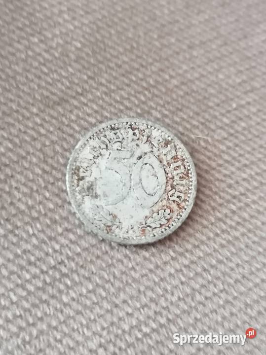 moneta 50 reichsfenigów F 1935 Niemcy Trzecia dolnośląskie Wrocław