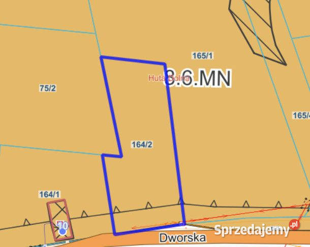 Działka na sprzedaż Huta Dolna 1035m2
