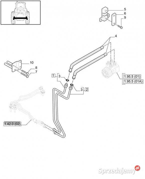 Holland T6010 Wąź giętki 953mm id x 540mm l sae Jastrzębniki sprzedam