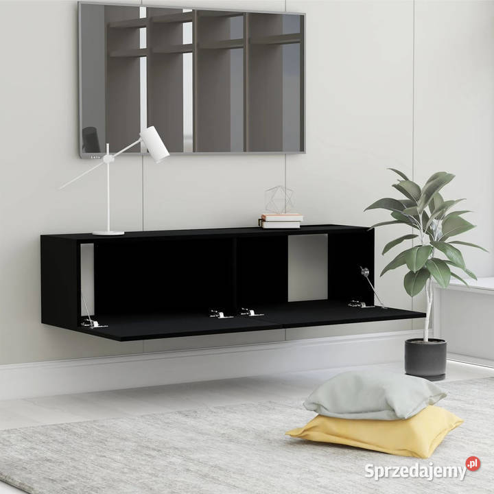 Szafka TV czarna 120x30x30 materiał mazowieckie Warszawa sprzedam