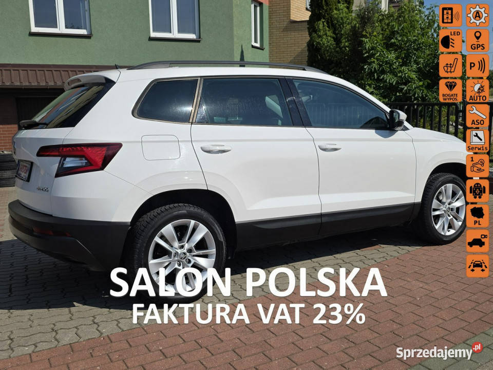 koda Karoq Salon Polska 1Właściciel BEZWYPADKOWY biały Białystok sprzedam