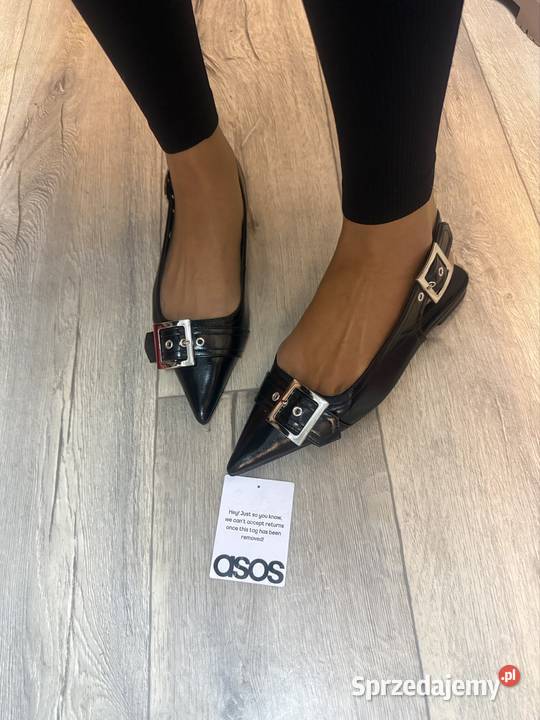 40 Asos Design Czarne baleriny wieczorowe z małopolskie Kraków sprzedam